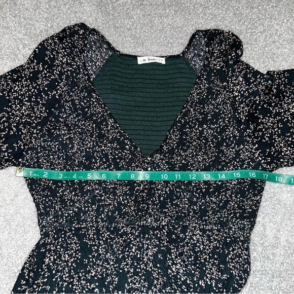 In Bloom Forest Green Floral Long Sleeve Dress - Picture 7 of 10